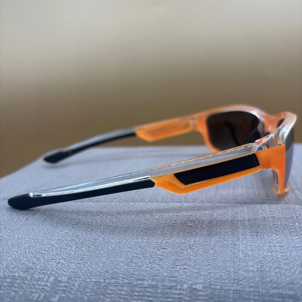 VerDX 5054PVX Sport Sunglasses Unisex OS Neon Orange Polarized Gorpcore